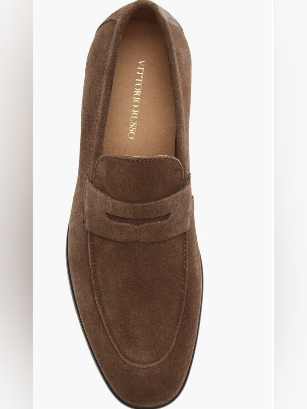 Vittorio Russo Montagna Brown Suede Penny Loafer